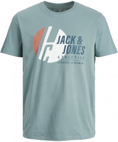 Jack & Jones Spring Logo T-Shirt Cyan - T-shirts - T-shirts Homme Grande Taille