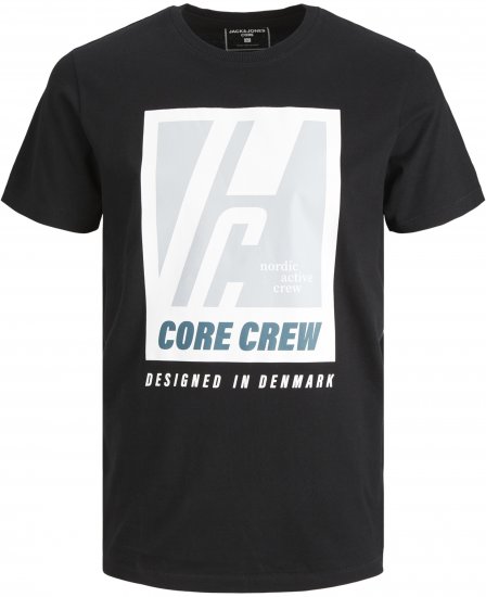 Jack & Jones Spring Logo T-Shirt Black - T-shirts - T-shirts Homme Grande Taille