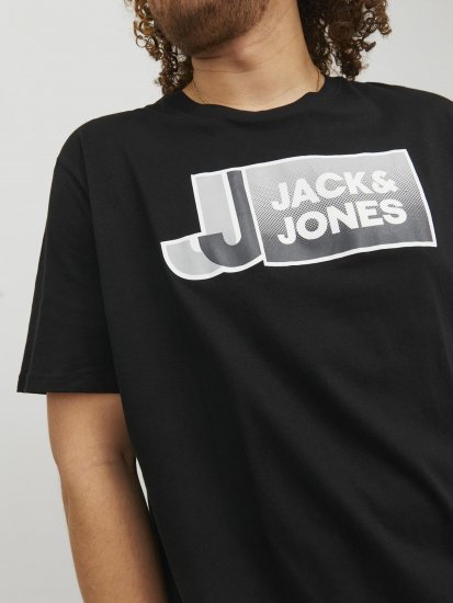 Jack & Jones Logan T-Shirt Black - T-shirts - T-shirts Homme Grande Taille