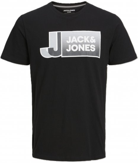 Jack & Jones Logan T-Shirt Black - T-shirts - T-shirts Homme Grande Taille