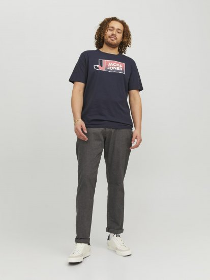 Jack & Jones Logan T-Shirt Navy - T-shirts - T-shirts Homme Grande Taille