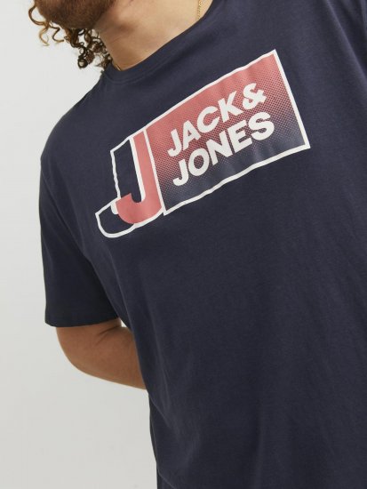 Jack & Jones Logan T-Shirt Navy - T-shirts - T-shirts Homme Grande Taille