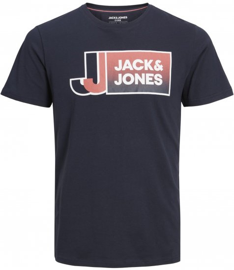 Jack & Jones Logan T-Shirt Navy - T-shirts - T-shirts Homme Grande Taille
