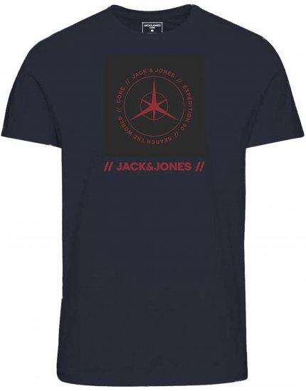 Jack & Jones Conrad T-Shirt Navy - T-shirts - T-shirts Homme Grande Taille