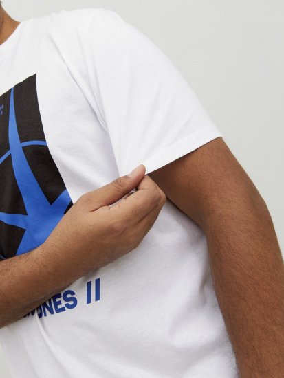 Jack & Jones Conrad T-Shirt White - T-shirts - T-shirts Homme Grande Taille