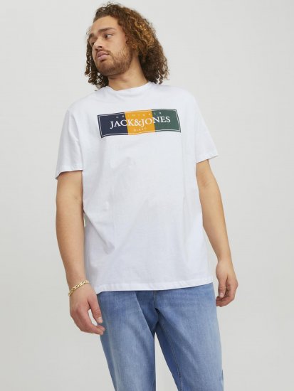 Jack & Jones Codyy T-Shirt White - T-shirts - T-shirts Homme Grande Taille