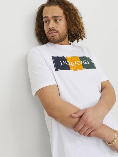 Jack & Jones Codyy T-Shirt White - T-shirts - T-shirts Homme Grande Taille