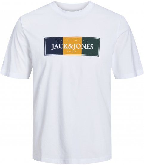 Jack & Jones Codyy T-Shirt White - T-shirts - T-shirts Homme Grande Taille