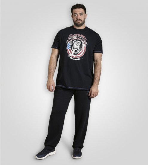 D555 Birkenhead T-Shirt Gas Monkey Garage Navy - T-shirts - T-shirts Homme Grande Taille