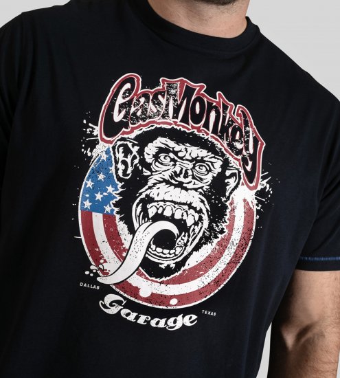 D555 Birkenhead T-Shirt Gas Monkey Garage Navy - T-shirts - T-shirts Homme Grande Taille