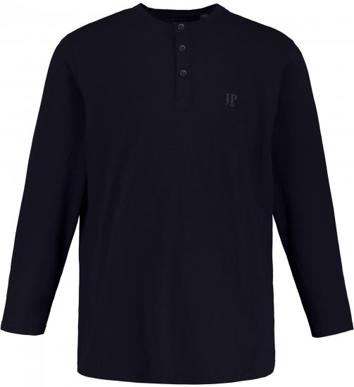 JP1880 Henley T-Shirt Long Sleeve Dark Navy TALL - VÊTEMENTS HOMME MT-6XLT - Vêtements Tall Homme