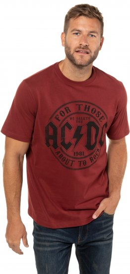 JP1880 AC/DC T-Shirt Rust Red - T-shirts de groupes - 