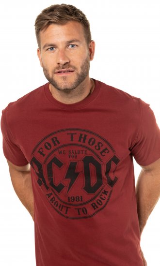 JP1880 AC/DC T-Shirt Rust Red - T-shirts de groupes - 