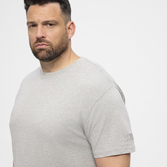 North Latitude T-Shirt O-Neck Grey Melange TALL - TALL T-shirts - 