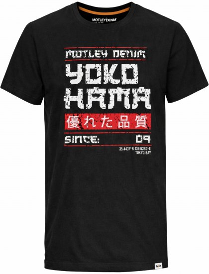 Motley Denim Swindon T-shirt Black - T-shirts - T-shirts Homme Grande Taille