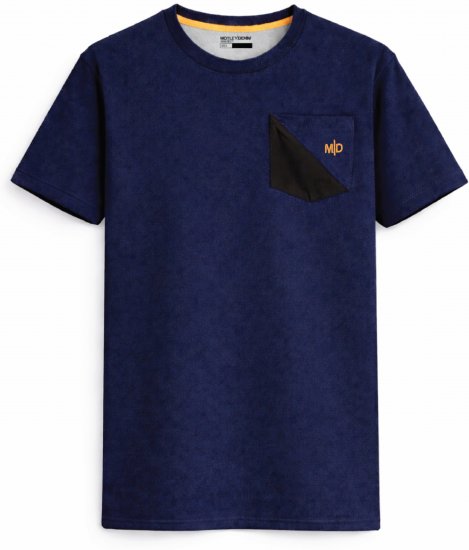 Motley Denim Milan T-shirt Bleu marine - T-shirts - T-shirts Homme Grande Taille
