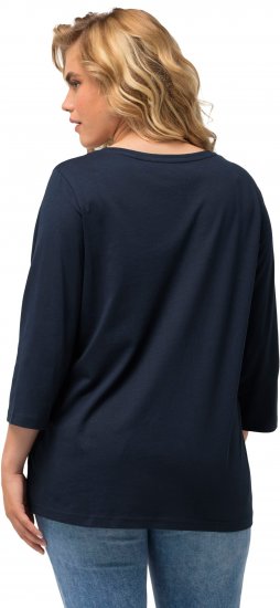 Ulla Popken City Name Graphic Tee Navy - T-shirts imprimés pour femme - 