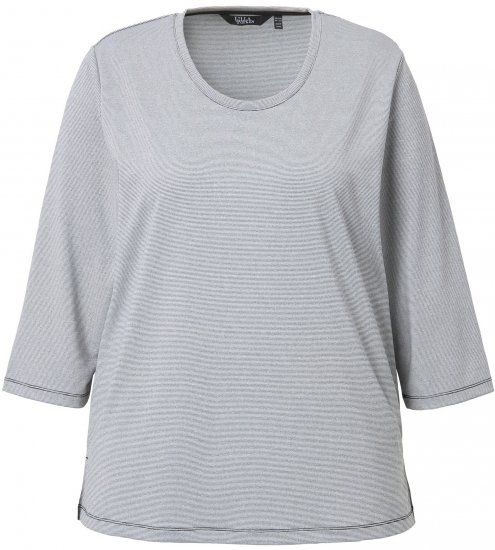 Ulla Popken Decorative Seam Short Sleeve Tee Grey - T-shirts - 
