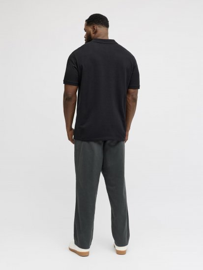 Jack & Jones College Logo Polo Short Sleeve Black - Polos - Polos homme grande taille