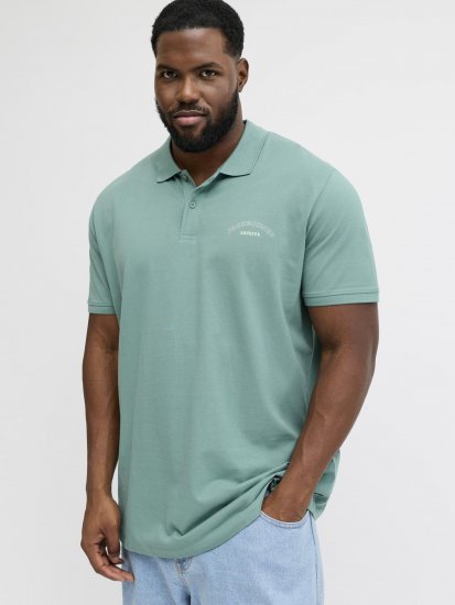 Jack & Jones College Logo Short Sleeve Polo Turquoise - Polos - Polos homme grande taille