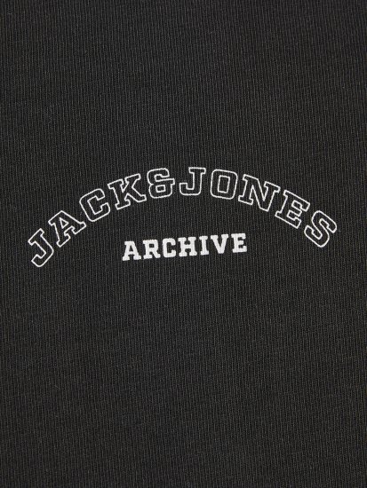 Jack & Jones College Logo Crew Neck T-Shirt Black - T-shirts - T-shirts Homme Grande Taille
