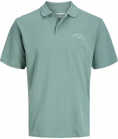 Jack & Jones College Logo Short Sleeve Polo Turquoise - Polos - Polos homme grande taille