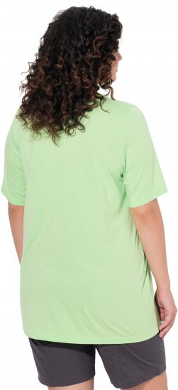 Ulla Popken Essential Front Pleat Tee Light Green - T-shirts - 