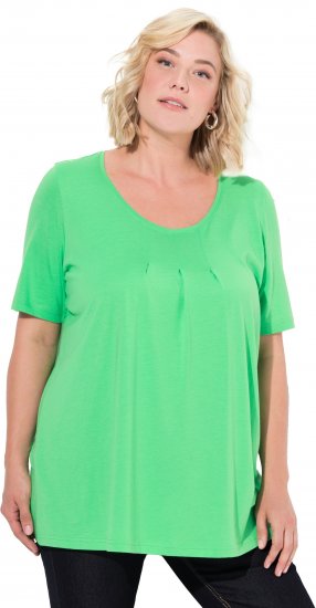Ulla Popken Essential Front Pleat Tee Mint Green - T-shirts - 
