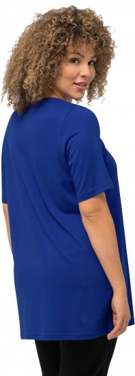 Ulla Popken Essential Front Pleat Tee Cobalt Blue - T-shirts - 