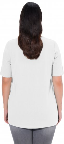 Ulla Popken Essential Square Neck Stretch Tee Snow White - T-shirts - 