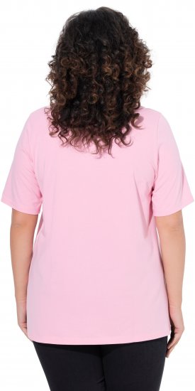 Ulla Popken Essential Square Neck Stretch Tee Pink - T-shirts - 