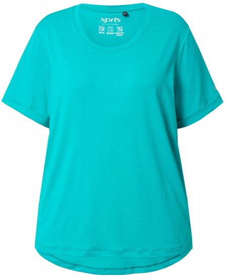 Ulla Popken UPF 50 Quick Drying Tee Turquoise - T-shirts - 