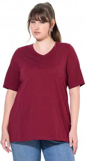 Ulla Popken Eco Cotton Basic T-Shirt 2-Pack Red/Navy - T-shirts - 