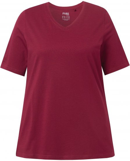 Ulla Popken Eco Cotton Basic T-Shirt 2-Pack Red/Navy - T-shirts - 