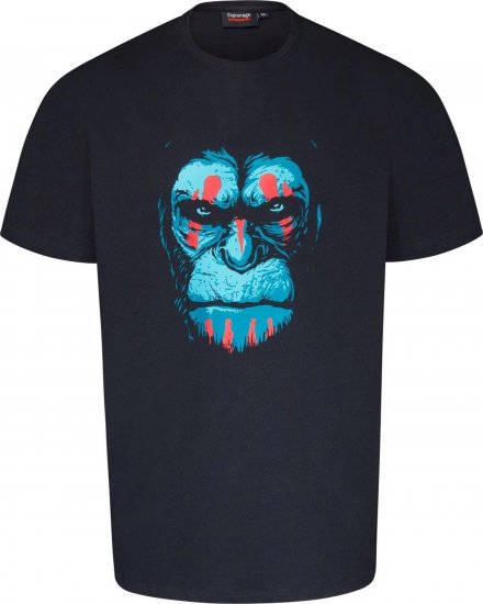 Espionage T415 Chimp Printed T-Shirt Navy - T-shirts avec impression - 