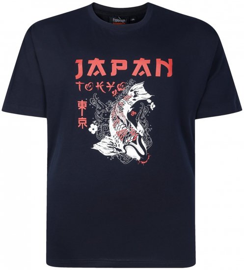 Espionage T437 Japan T-Shirt Black - T-shirts - T-shirts Homme Grande Taille