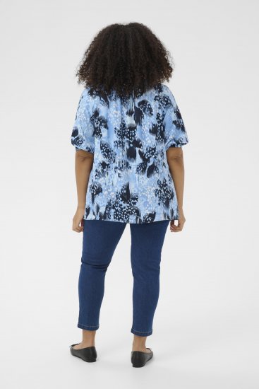 Kaffe Curve Aliana Tunic Blue Flower Animal - Tuniques - 