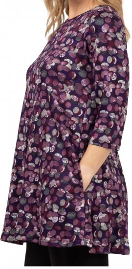 Scandinavian Caramel Flower Petals Tunic Purple - T-shirts - 