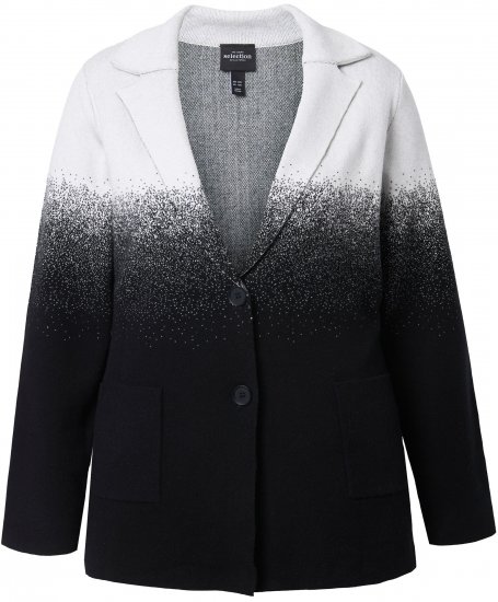 Ulla Popken Blazer En Maille Avec Dégradé De Couleurs Noir/Blanc - Blazers - 