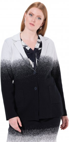 Ulla Popken Blazer En Maille Avec Dégradé De Couleurs Noir/Blanc - Blazers - 