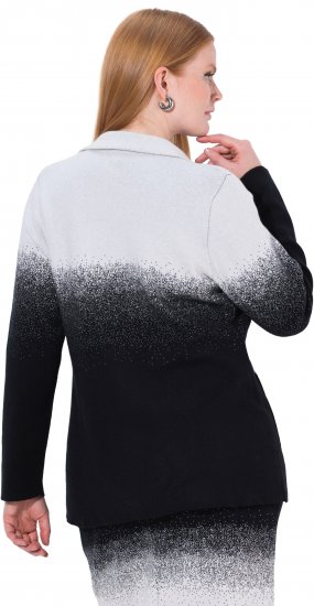 Ulla Popken Blazer En Maille Avec Dégradé De Couleurs Noir/Blanc - Blazers - 