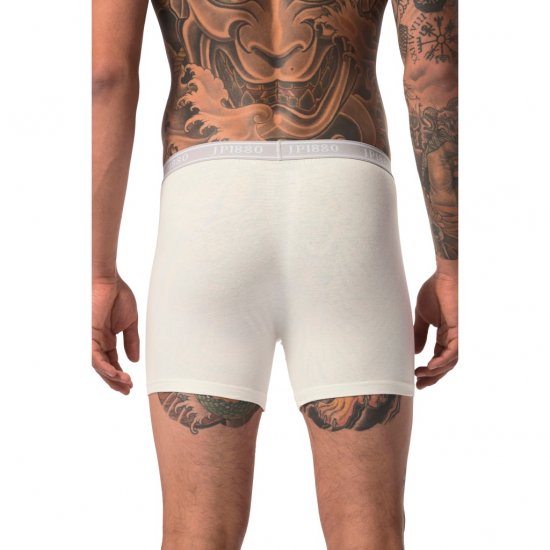 JP1880 Boxershorts Flexnamic OEKO-TEX Mid 2-Pack Grey/Off-White - Sous-vêtements & bain - Sous-vêtements Grande Taille
