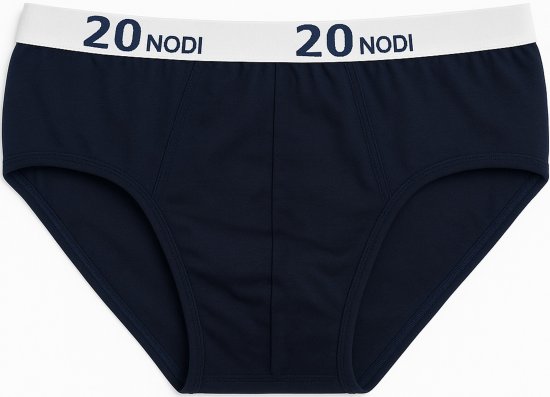 20 Nodi Stretch Cotton Briefs with Medium Side Cut Blue - Sous-vêtements & bain - Sous-vêtements Grande Taille