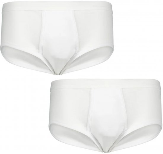 Adamo Royal Fine Ribbed Briefs 2-Pack White - Sous-vêtements & bain - Sous-vêtements Grande Taille