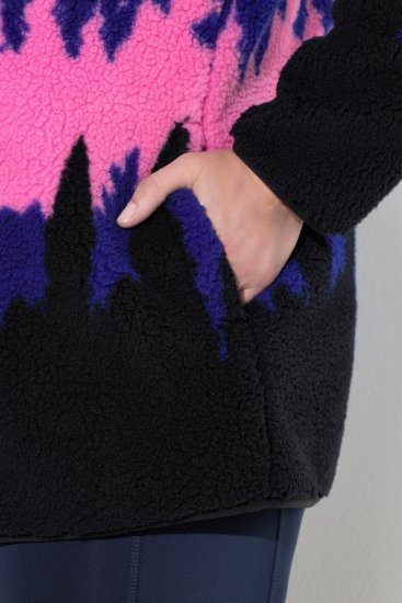 Ulla Popken Alpine Landscape Fleece Jacket Cloud Blue - Sweatshirts & hoodies - Sweats, Hoodies & Maille Douillets