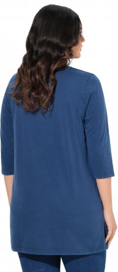 Ulla Popken Floral Print 3/4 Sleeve V-Neck Tee Mint Green - T-shirts imprimés pour femme - 