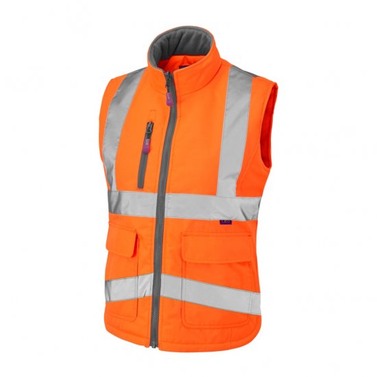 Leo Sandymere EcoViz Women's Bodywarmer Orange - Vêtements de travail - 