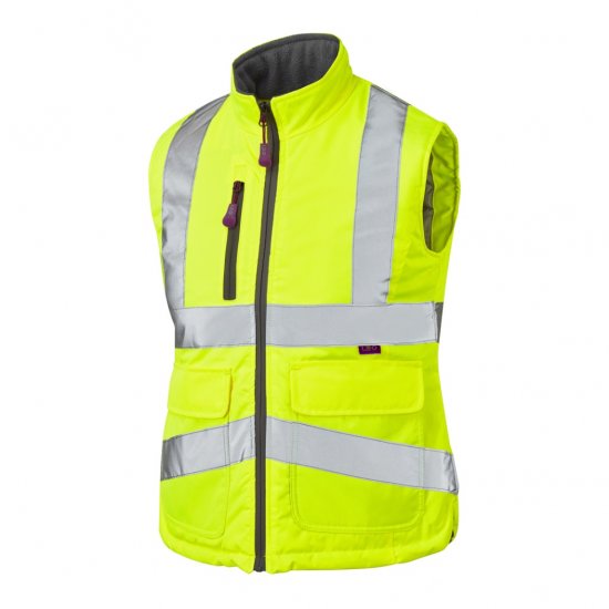 Leo Sandymere EcoViz Women's Bodywarmer Yellow - Vêtements de travail - 