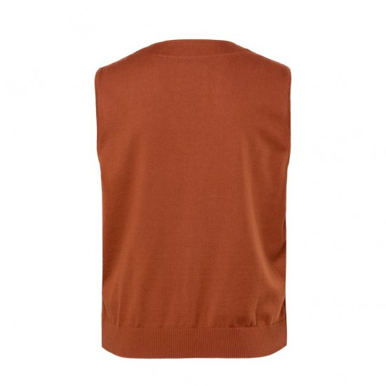 JP1880 Tweed Waistcoat Wool Brick Red - Gilets sans manches - Gilets grandes tailles