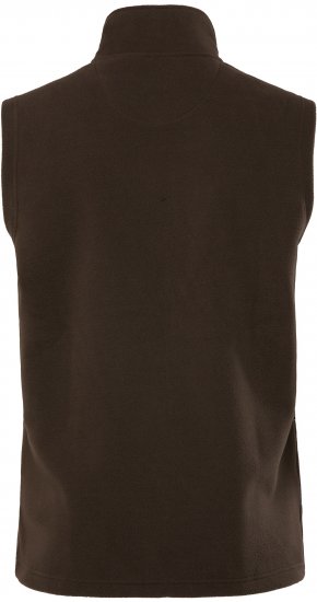 JP1880 Fleece Vest Stand-up Collar Brown - Vestes - Vestes Homme Grandes Tailles